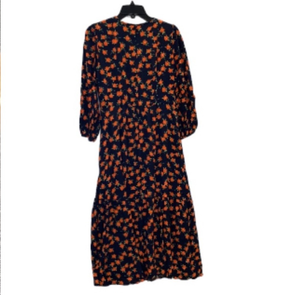 J Crew Flowy Tiered Midi Dress In Poppy Fields Size 0 - Picture 5 of 10